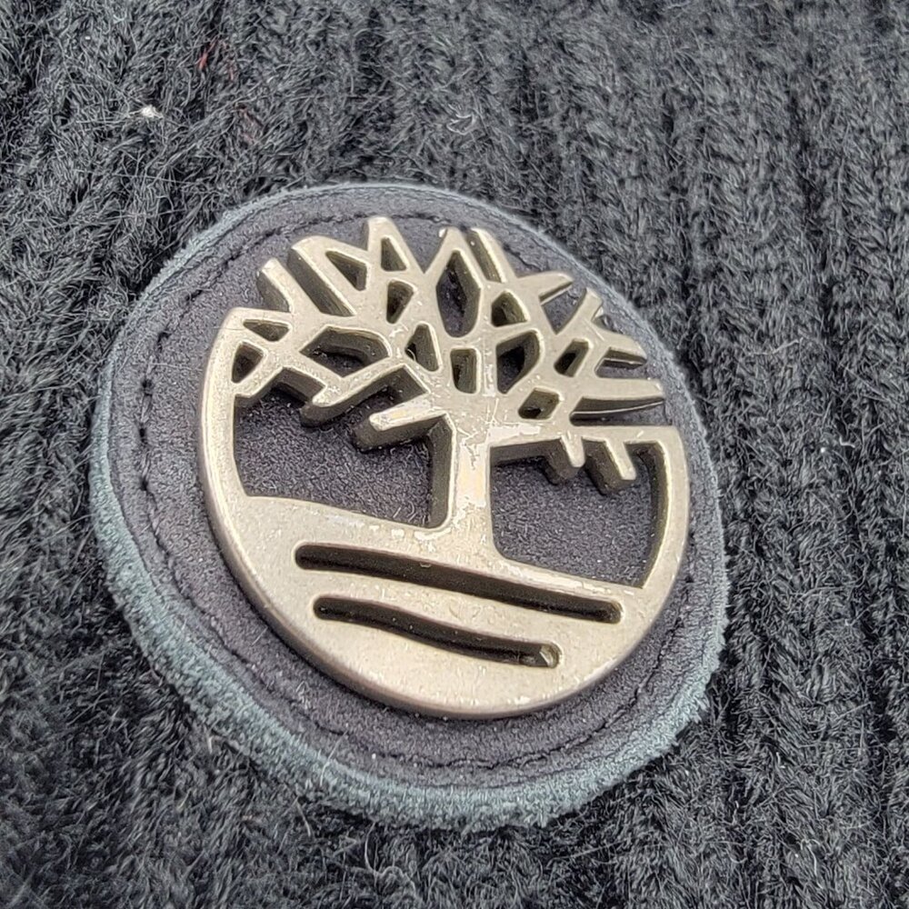 Timberland Black Ribbed Knit Beanie With Logo Patch For Adults - Picture 3 of 6